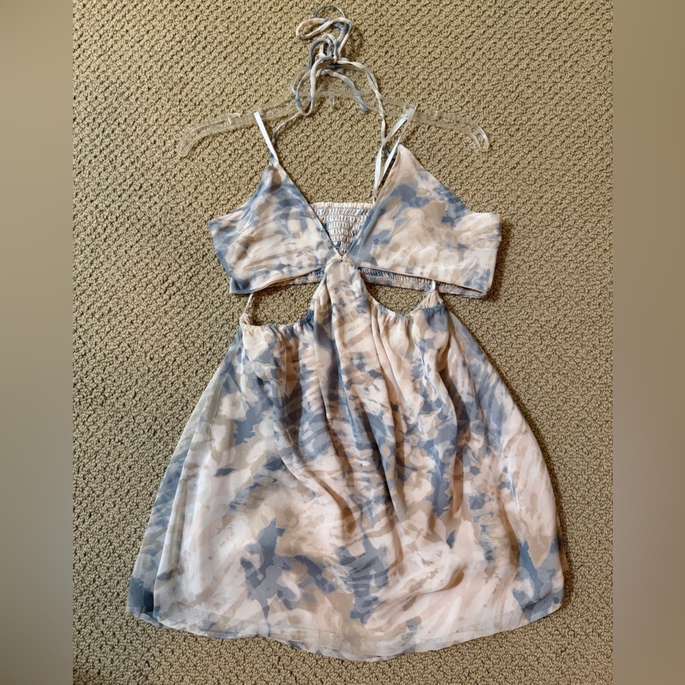 Tie-Dye Halter Dress